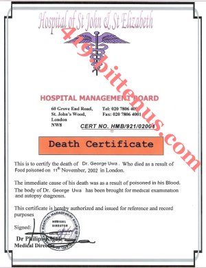 Death  Certifacte